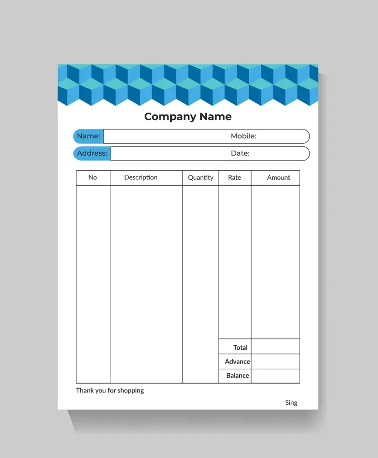 Order Receipt Template Preview