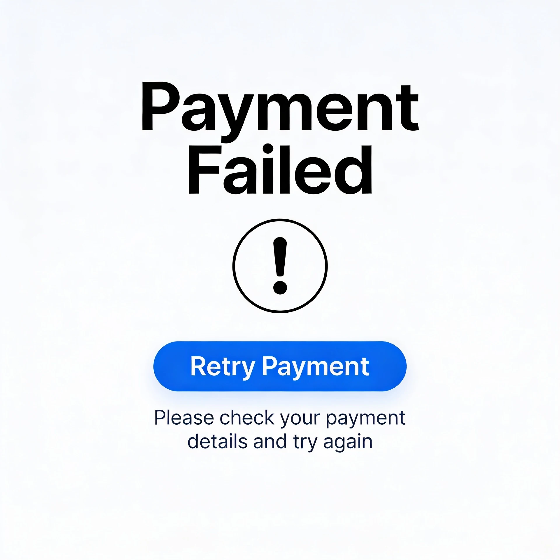 Failed Payment Template