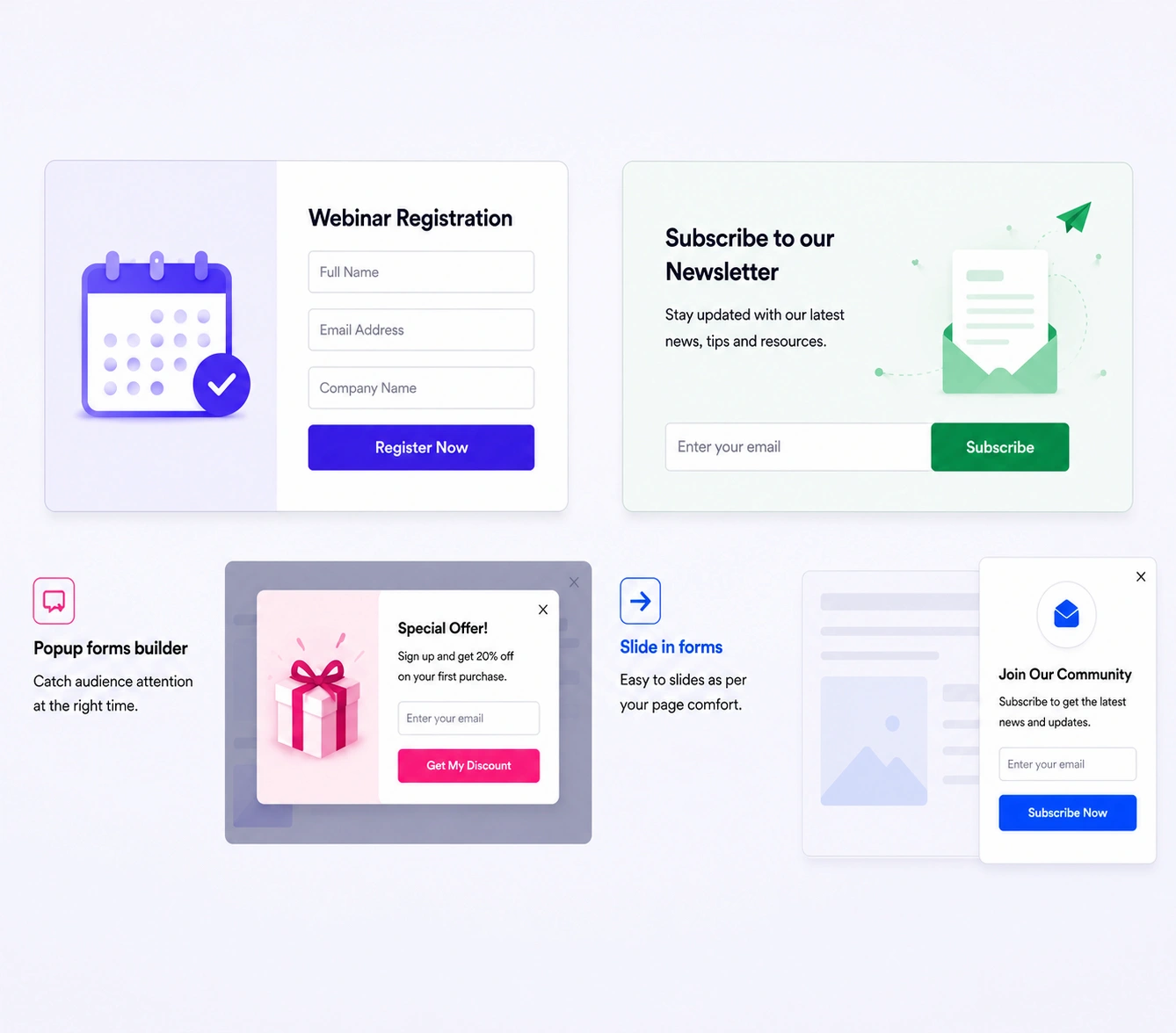 TrueSend web form builder for email list growth