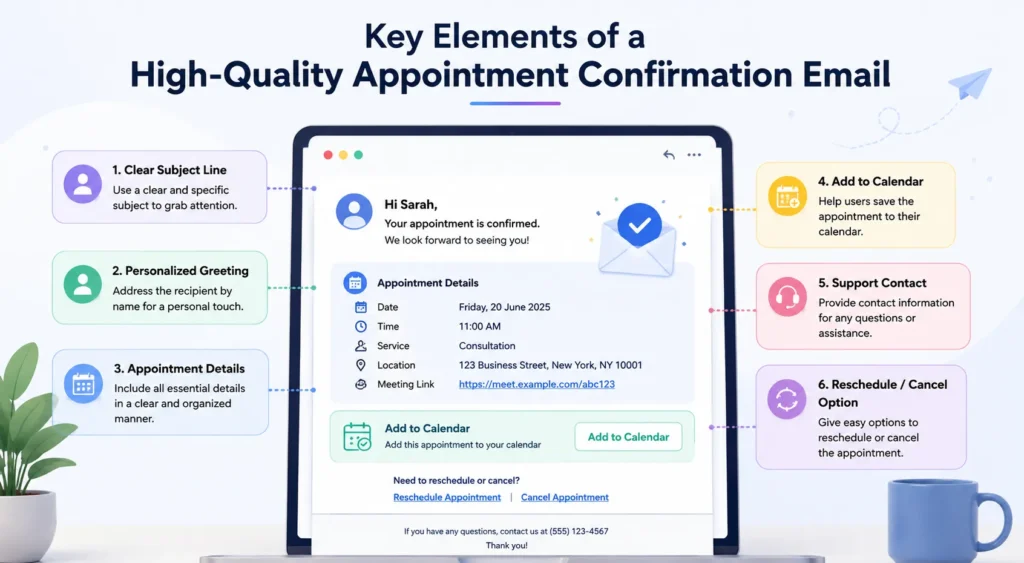 Key Elements of a High-Quality Appointment Confirmation Email