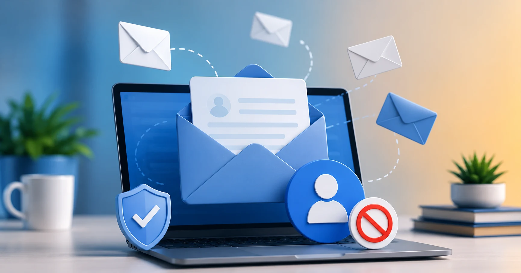 Noreply email address and email marketing concept